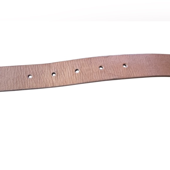 Steve Madden Studded Tan Leather Western Belt Faux Turquoise Boho Cowgirl Small - Picture 12 of 14